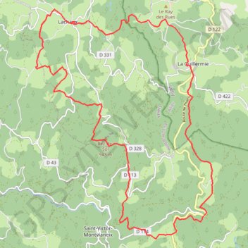 Itinéraire A l'Ouest des Bois Noirs, distance, dénivelé, altitude, carte, profil, trace GPS