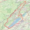Itinéraire Trace Yverdon-Jura-Tour du lac Neuchâtel, distance, dénivelé, altitude, carte, profil, trace GPS