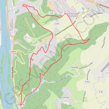 Itinéraire Belbeuf Sens Inverse, distance, dénivelé, altitude, carte, profil, trace GPS