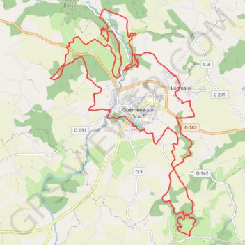 Itinéraire Rando Locmalo, distance, dénivelé, altitude, carte, profil, trace GPS