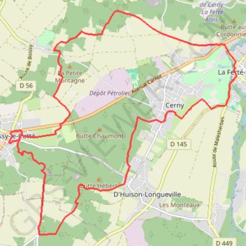 Itinéraire La Ferté Alais boucle Boissy le Cutté, distance, dénivelé, altitude, carte, profil, trace GPS
