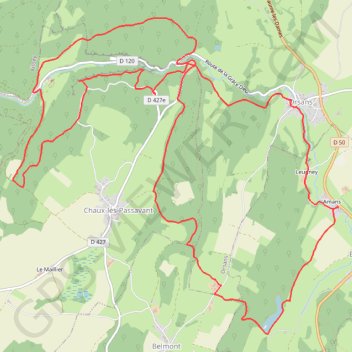 Itinéraire Abbaye de la Grâce Dieu - Glacière, distance, dénivelé, altitude, carte, profil, trace GPS