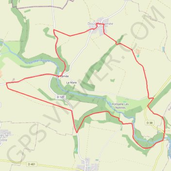 Itinéraire Douy la Ramée, distance, dénivelé, altitude, carte, profil, trace GPS