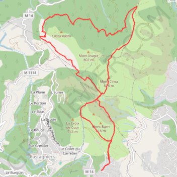 Itinéraire 2018-04-15 12:55:21 Jour, distance, dénivelé, altitude, carte, profil, trace GPS