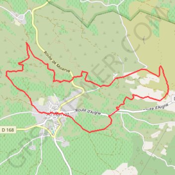 Itinéraire Les Mourels - Azillanet, distance, dénivelé, altitude, carte, profil, trace GPS