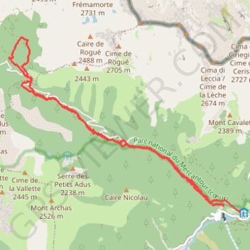 Itinéraire Col de Salèse, distance, dénivelé, altitude, carte, profil, trace GPS