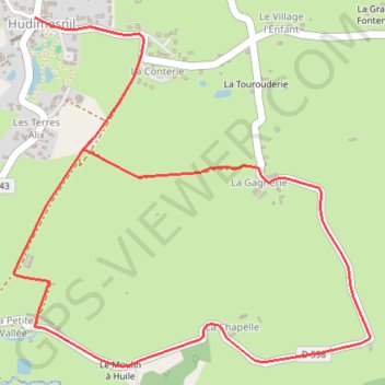 Itinéraire La Chapelle Sainte-Suzanne - Hudimesnil, distance, dénivelé, altitude, carte, profil, trace GPS