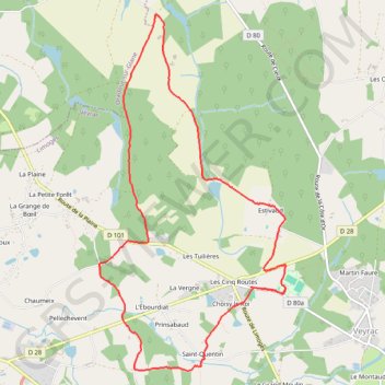Itinéraire Rando veyrac, distance, dénivelé, altitude, carte, profil, trace GPS