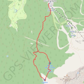 Itinéraire Cabane du Serre du Play par la Combe de Fer depuis le Clôt de la Balme, distance, dénivelé, altitude, carte, profil, trace GPS