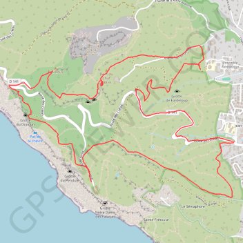 Itinéraire La Ciotat Semaphore les Cretes AR, distance, dénivelé, altitude, carte, profil, trace GPS