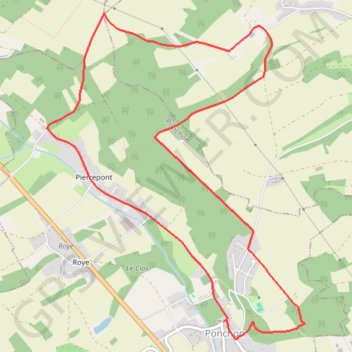 Itinéraire Randonnée Ponchon - Villers Saint-Sépulcre, distance, dénivelé, altitude, carte, profil, trace GPS