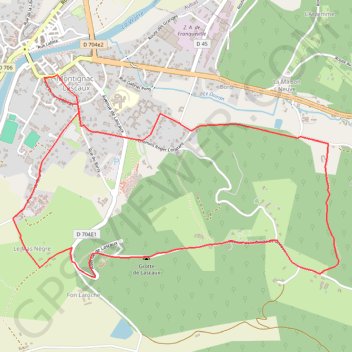 Itinéraire Boucle Promenade de Lascaux, distance, dénivelé, altitude, carte, profil, trace GPS