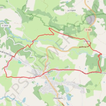 Itinéraire Circuit du Puy Saint-Damien - Chamboulive - Pays de Tulle, distance, dénivelé, altitude, carte, profil, trace GPS