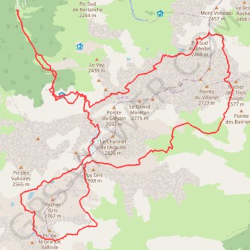Itinéraire Puy Gris, le noeud papillon, distance, dénivelé, altitude, carte, profil, trace GPS