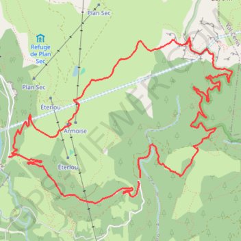 Itinéraire Aussois, distance, dénivelé, altitude, carte, profil, trace GPS