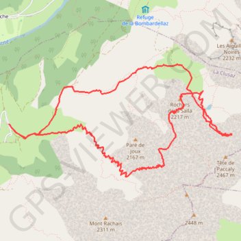 Itinéraire Grand Cret et Paccaly, distance, dénivelé, altitude, carte, profil, trace GPS