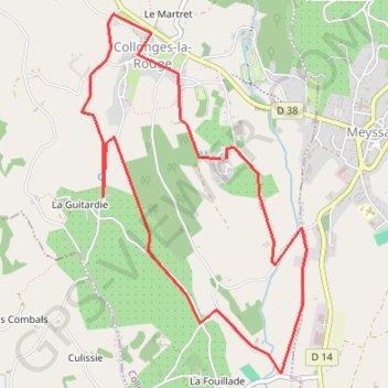 Itinéraire Collonges-la-Rouge, Le circuit des lavoirs, distance, dénivelé, altitude, carte, profil, trace GPS