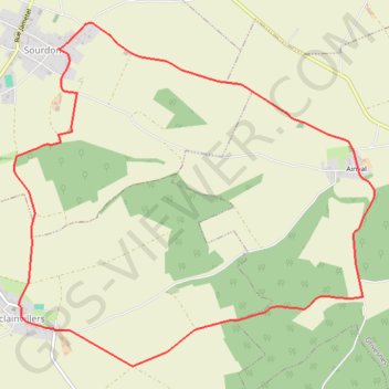 Itinéraire Autour d'Ainval - Sourdon, distance, dénivelé, altitude, carte, profil, trace GPS