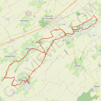 Itinéraire Ligne 1, distance, dénivelé, altitude, carte, profil, trace GPS