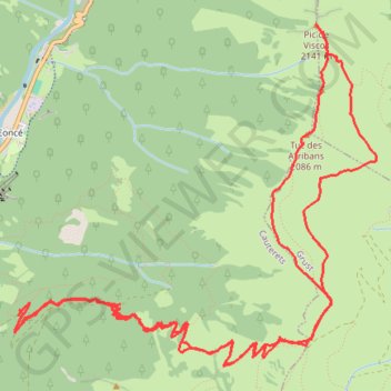 Itinéraire VISCOS (Depuis Cauterets-Reine Hortense, distance, dénivelé, altitude, carte, profil, trace GPS