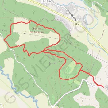 Itinéraire Boucle du Chateau d'Abos, distance, dénivelé, altitude, carte, profil, trace GPS