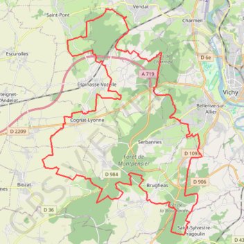 Itinéraire L'Évasion Bellerivoise, distance, dénivelé, altitude, carte, profil, trace GPS