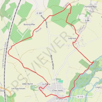 Itinéraire Circuit du fleuve Charente et des vignes, distance, dénivelé, altitude, carte, profil, trace GPS