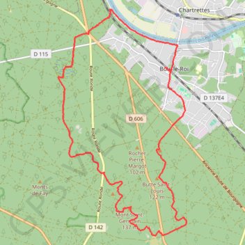 Itinéraire Randonnée Bois Le Roi (Fontainebleau), distance, dénivelé, altitude, carte, profil, trace GPS
