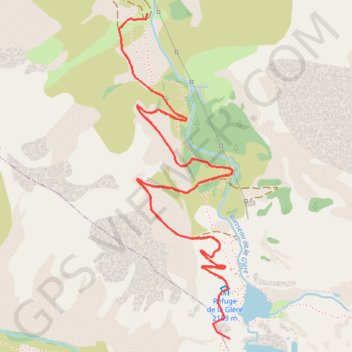Itinéraire Refuge et lac de la Glère, distance, dénivelé, altitude, carte, profil, trace GPS