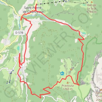 Itinéraire Habert de Pravouta, distance, dénivelé, altitude, carte, profil, trace GPS