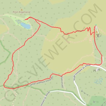 Itinéraire Promenade des Pitons, distance, dénivelé, altitude, carte, profil, trace GPS