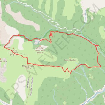 Itinéraire Mont Archas, distance, dénivelé, altitude, carte, profil, trace GPS