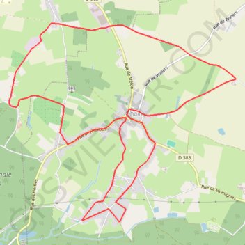 Itinéraire Circuit des chapelles colonnes - Ohain, distance, dénivelé, altitude, carte, profil, trace GPS