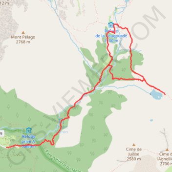 Itinéraire Circuit de Trécolpas, distance, dénivelé, altitude, carte, profil, trace GPS