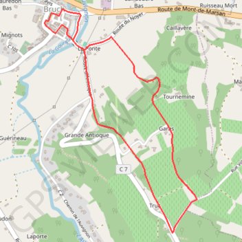 Itinéraire Points de vue sur la vallée de la Garonne - Bruch, distance, dénivelé, altitude, carte, profil, trace GPS