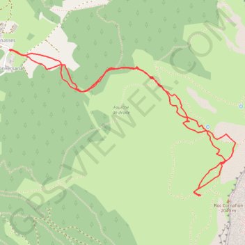 Itinéraire Épaule de cornafion, distance, dénivelé, altitude, carte, profil, trace GPS