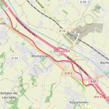 Itinéraire Canal du Midi - Donneville - Écluse du sanglier, distance, dénivelé, altitude, carte, profil, trace GPS