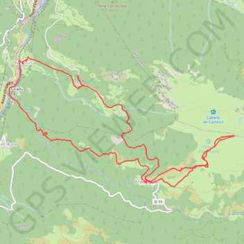 Itinéraire Randonnee en boucle ardengost, distance, dénivelé, altitude, carte, profil, trace GPS