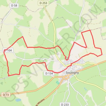 Itinéraire Les Cordeliers, distance, dénivelé, altitude, carte, profil, trace GPS