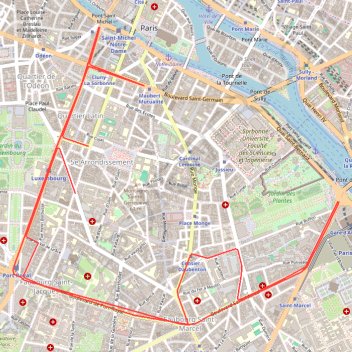 Itinéraire 10kmPantheon2025, distance, dénivelé, altitude, carte, profil, trace GPS