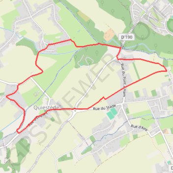 Itinéraire Sentier de Laprée - Quiestède, distance, dénivelé, altitude, carte, profil, trace GPS