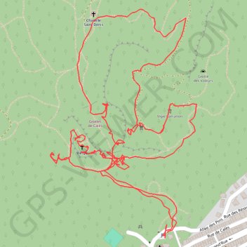 Itinéraire Grottes de Calès (Lamanon), distance, dénivelé, altitude, carte, profil, trace GPS