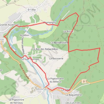 Itinéraire Fiche rando no2, distance, dénivelé, altitude, carte, profil, trace GPS
