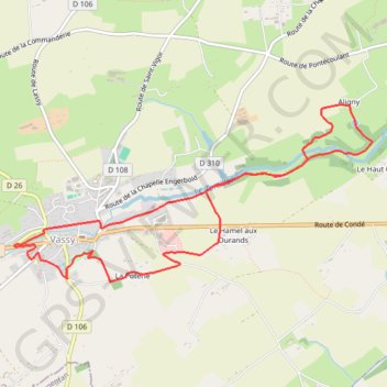 Itinéraire CCGL-Moncy-01-VassyValléeTortillon-18147903-18147903, distance, dénivelé, altitude, carte, profil, trace GPS