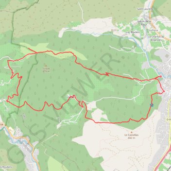 Itinéraire Randonnée à Cuers vers Valcros, distance, dénivelé, altitude, carte, profil, trace GPS