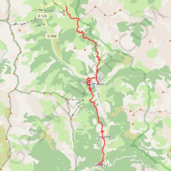 Itinéraire Col d'Allos - Colmars, distance, dénivelé, altitude, carte, profil, trace GPS