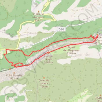 Itinéraire La Sainte Baume, distance, dénivelé, altitude, carte, profil, trace GPS