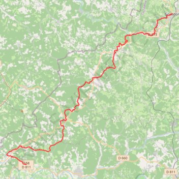 Itinéraire Tour du Lot VTT étape 6, distance, dénivelé, altitude, carte, profil, trace GPS