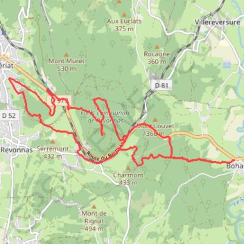 Itinéraire Sortie à vélo dans l'après-midi, distance, dénivelé, altitude, carte, profil, trace GPS