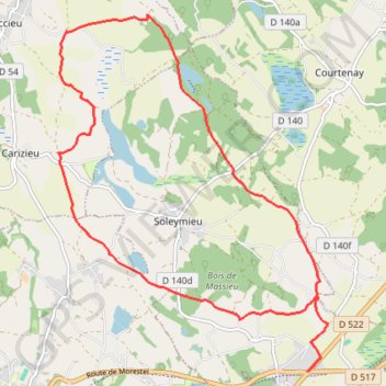 Itinéraire Sablonnières, distance, dénivelé, altitude, carte, profil, trace GPS